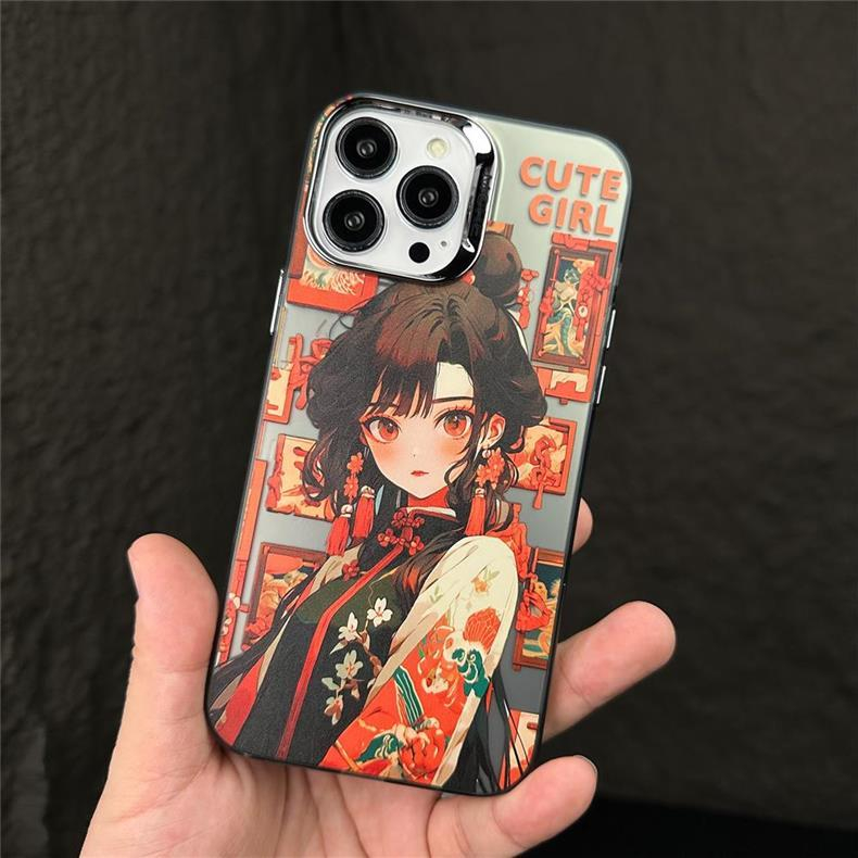 Ốp Điện Thoại Cứng Chống Rơi Họa Tiết Hoạt Hình Kiểu Trung Hoa iPhone 14 13 12 pro max 14 pro max 13 pro max 11