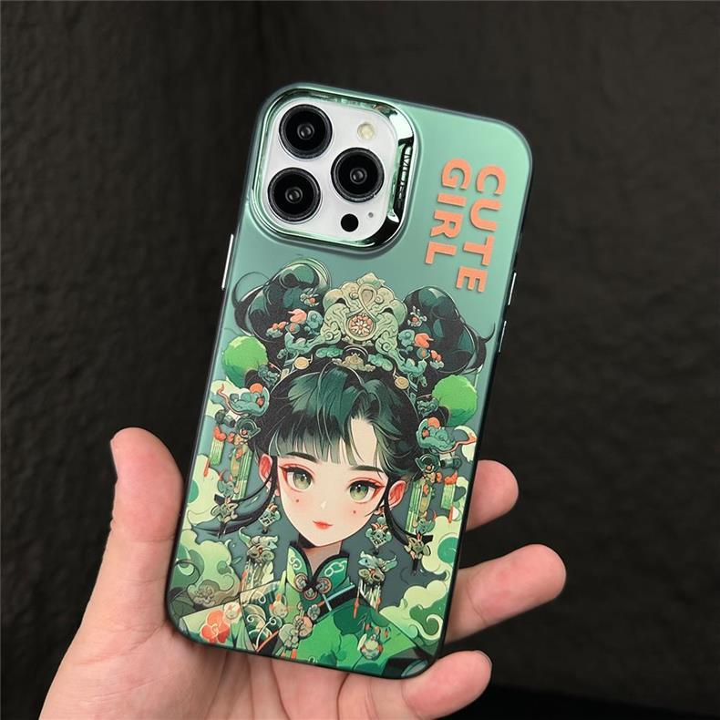 Ốp Điện Thoại Cứng Chống Rơi Họa Tiết Hoạt Hình Kiểu Trung Hoa iPhone 14 13 12 pro max 14 pro max 13 pro max 11