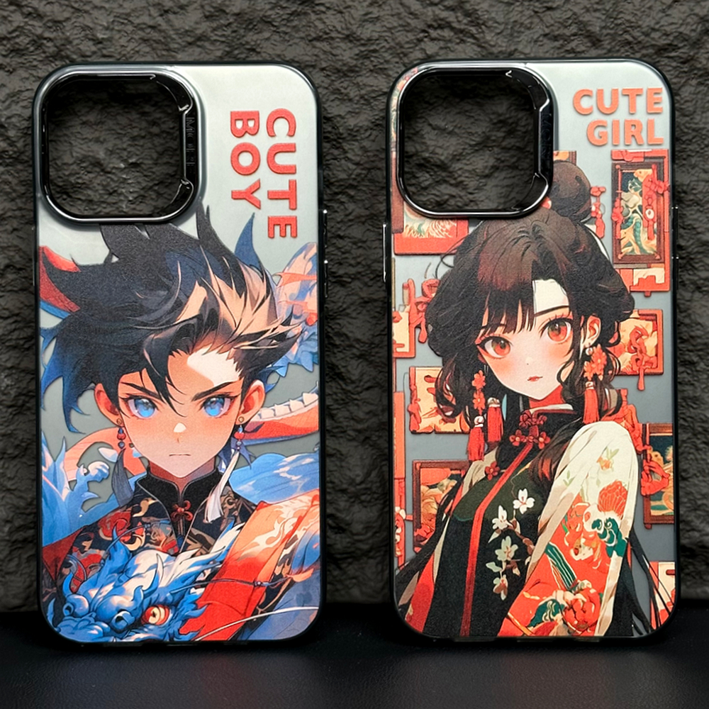 Ốp Điện Thoại Cứng Chống Rơi Họa Tiết Hoạt Hình Trung Hoa iPhone 14 13 12 pro max 14 pro max 13 pro max 11