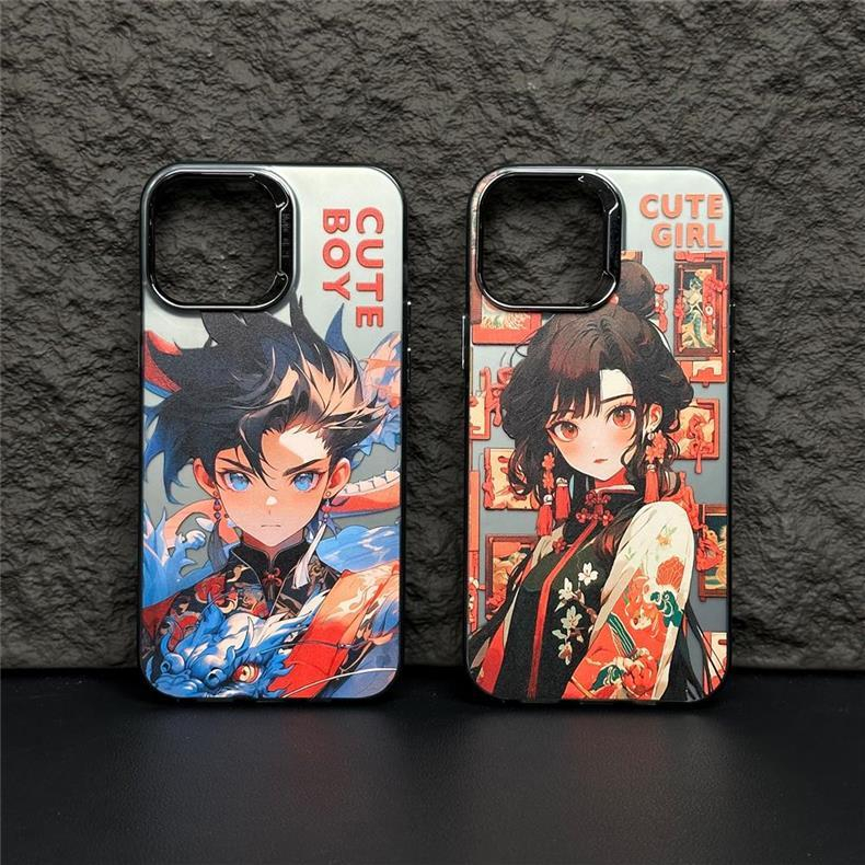 Ốp Điện Thoại Cứng Chống Rơi Họa Tiết Hoạt Hình Kiểu Trung Hoa iPhone 14 13 12 pro max 14 pro max 13 pro max 11