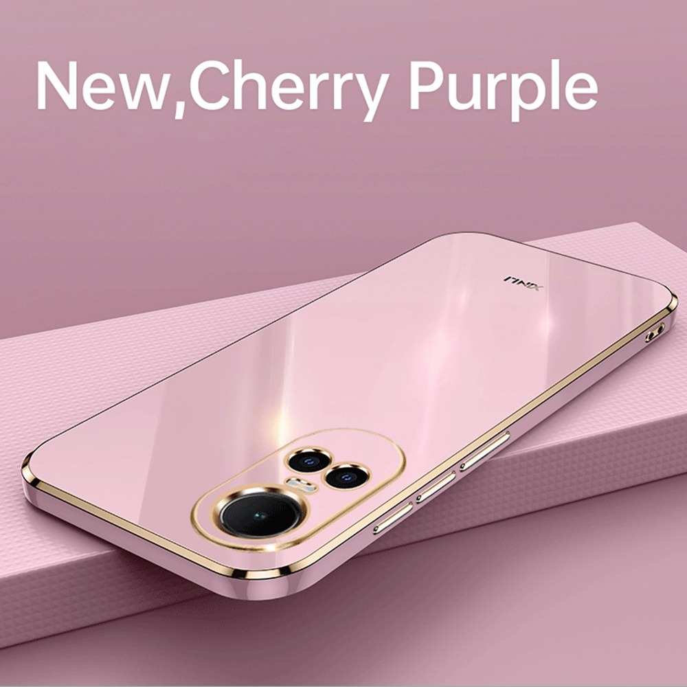 Ốp Điện Thoại Silicon TPU Mạ Vàng 6D Sang Trọng Cho Oppo Reno 10 Pro Plus Reno10 5G