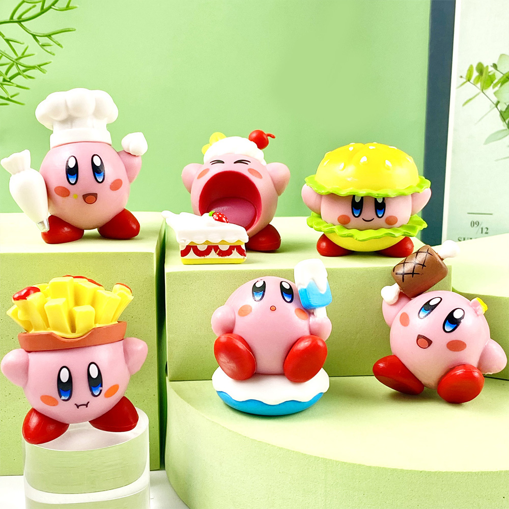 Set 6 Mô Hình Nhân Vật Phim Star Kirby Hamburg Fries 4-5cm