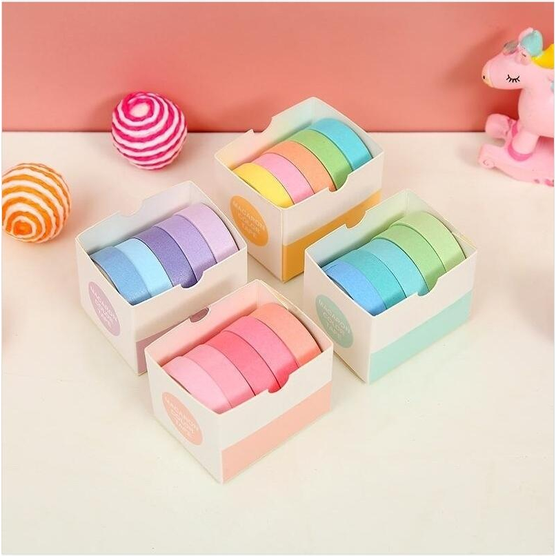 5 Cuộn Băng Keo Giấy washi Trang Trí