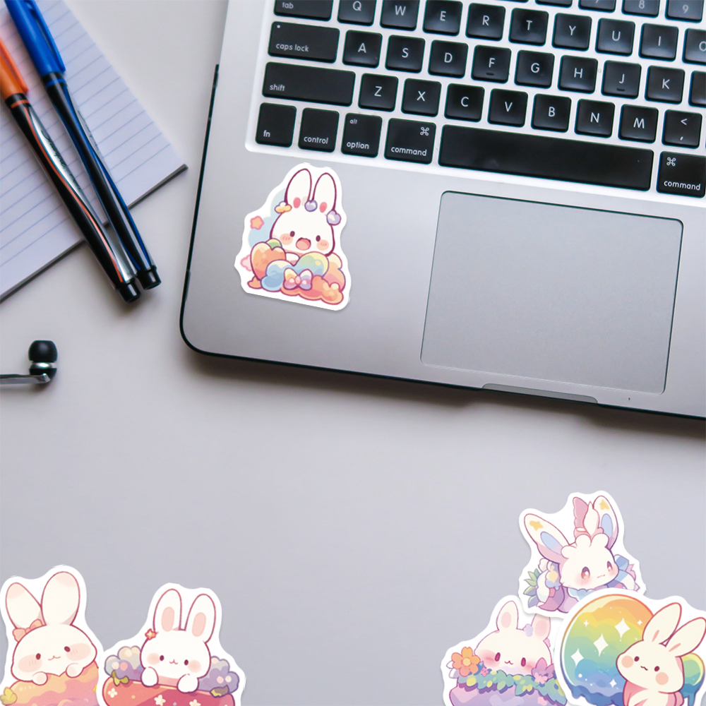 Set 50 Miếng Dán Hoạt Hình Dễ Thương Trang Trí Laptop Vali Ván Trượt