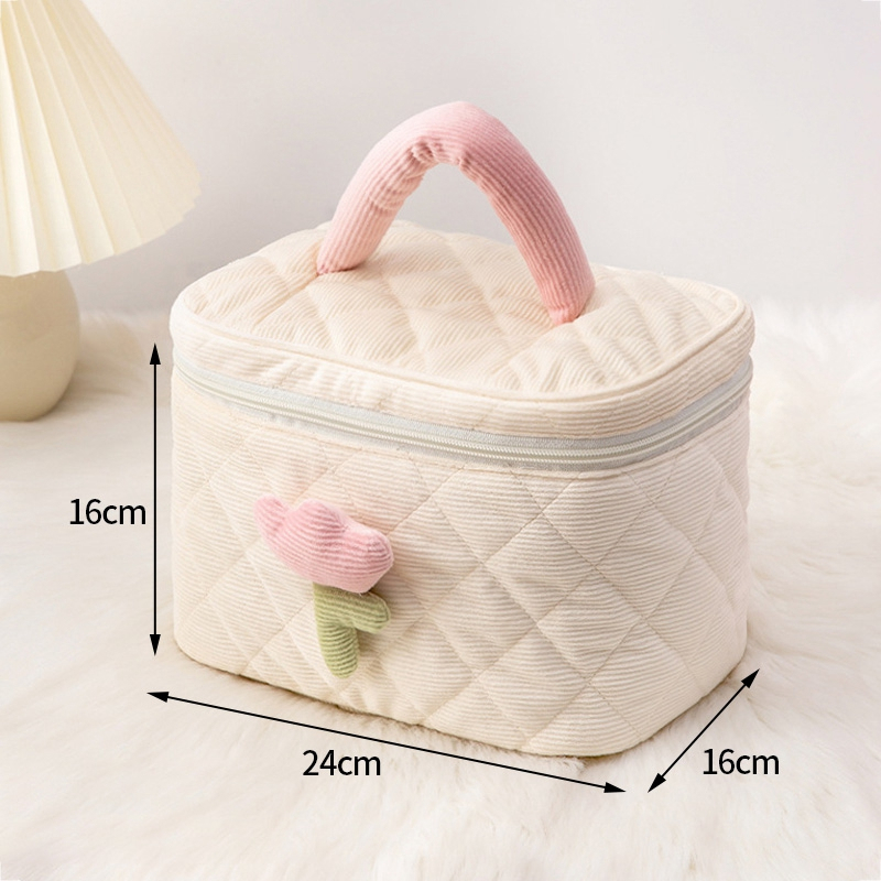 Túi Đựng Đồ Trang Điểm Hình Hoa Tulip Dễ Thương