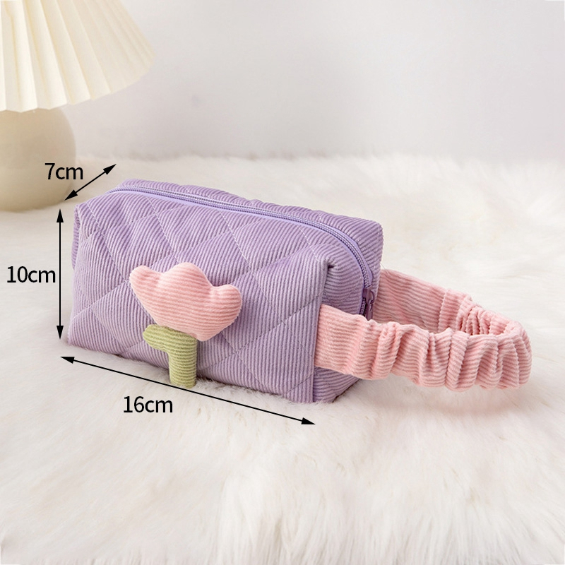 Túi Đựng Đồ Trang Điểm Hình Hoa Tulip Dễ Thương