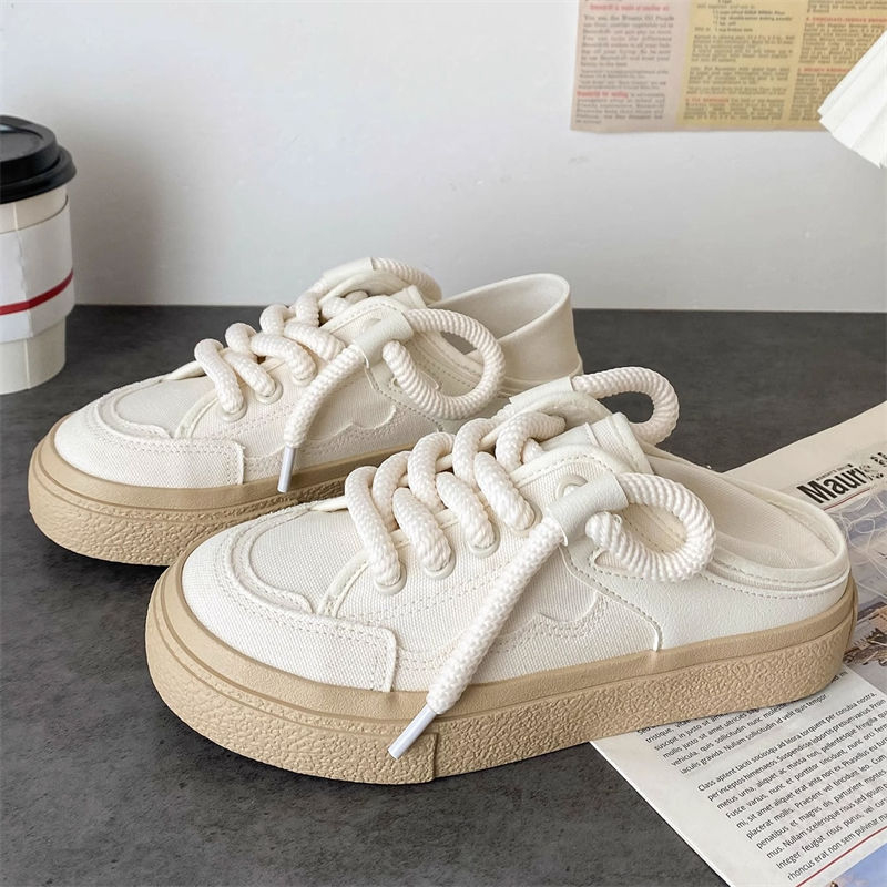 Giày Thể Thao Vải Thoáng Khí Phong Cách Hàn Quốc Cho Nữ
