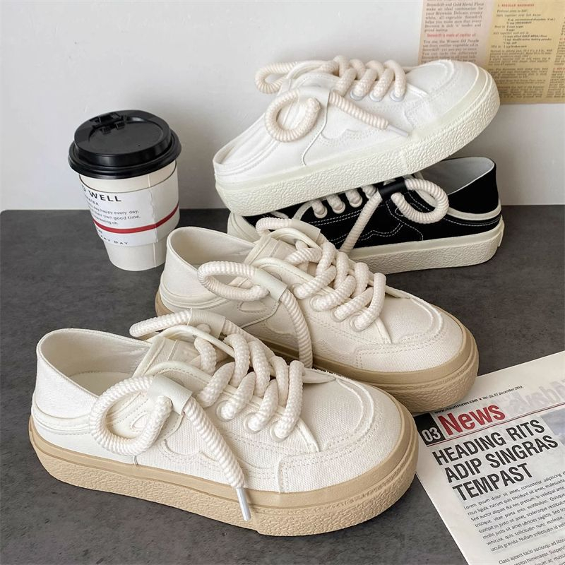 Giày Thể Thao Vải Thoáng Khí Phong Cách Hàn Quốc Cho Nữ