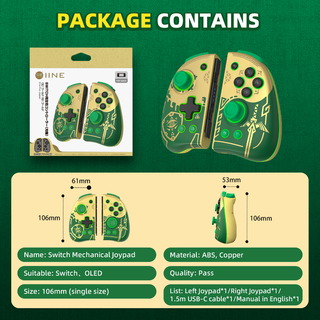 Iine Neptune Bộ Nút Bấm Cơ Học Thay Thế Cho Máy Chơi Game Nintendo Swtich / Lite / OLED