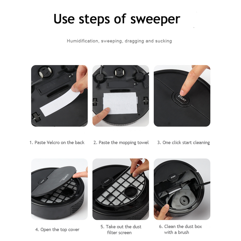 TAIDU Robot quét nhà mini tại nhà Đa chức năng Vệ sinh gia đình Hút bụi và lau nhà