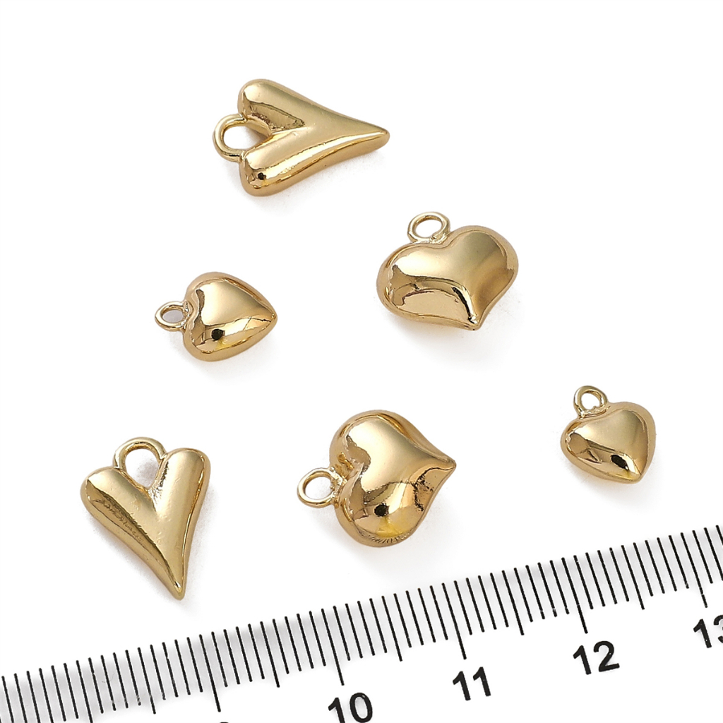 Mặt Vòng cổ Hình Trái Tim Mạ Vàng 14K Thời Trang