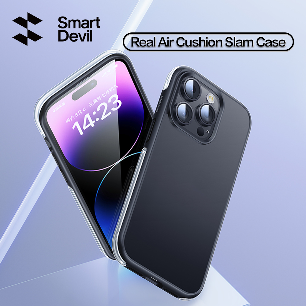 SmartDevil Ốp Điện Thoại Cứng Màu Đen Chống Rơi Phong Cách Quân Đội Đơn Giản Cho Iphone 14 Pro