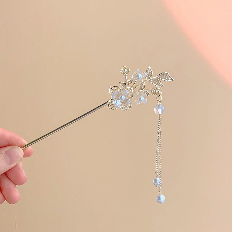 Kẹp TóC HìNh Hoa ĐíNh Kim Cương NgọC Trai Giả ThờI