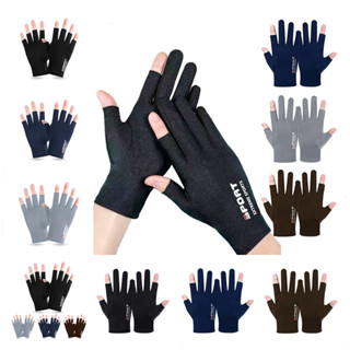 Găng Tay Lái Xe / Câu Cá Vải Lụa Lạnh Thoáng Khí Thời Trang Mùa Hè Cho Nam