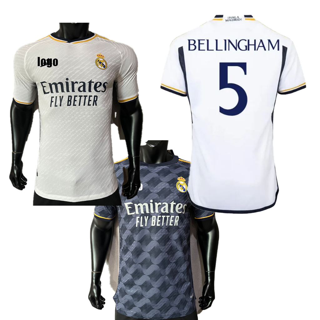 Áo Thun Số 23 24 real madRID Sân Nhà Và Sân Khách Đá Banh Cho Nam