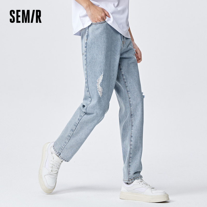 Semir Quần Jean Ống Rộng Thoải Mái Phong Cách Retro Mùa Hè Mới 2023 Cho Nam