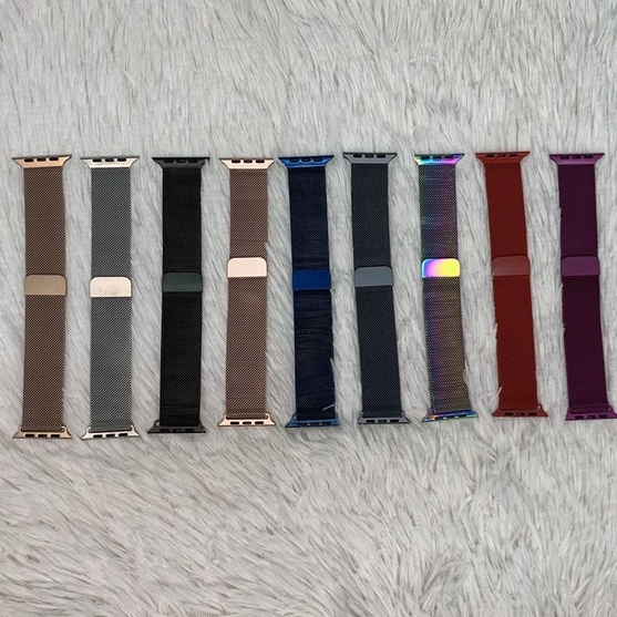Dây Đeo Kim Loại Milanese 38mm 40mm 42mm 44mm 44mm Cho Đồng Hồ Thông Minh Apple Watch X7 X8 T500 Iwo 12 13 16