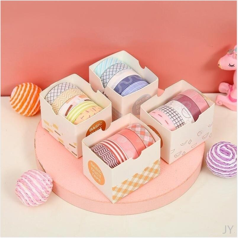 5 Cuộn Băng Keo Giấy washi Trang Trí