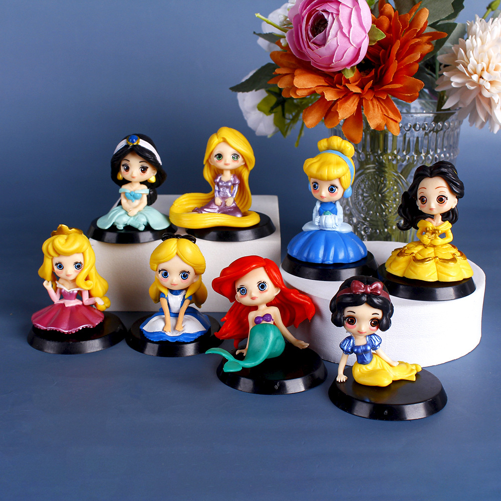 Set 8 Mô Hình Công Chúa Disney 6cm Trang Trí Bánh Kem