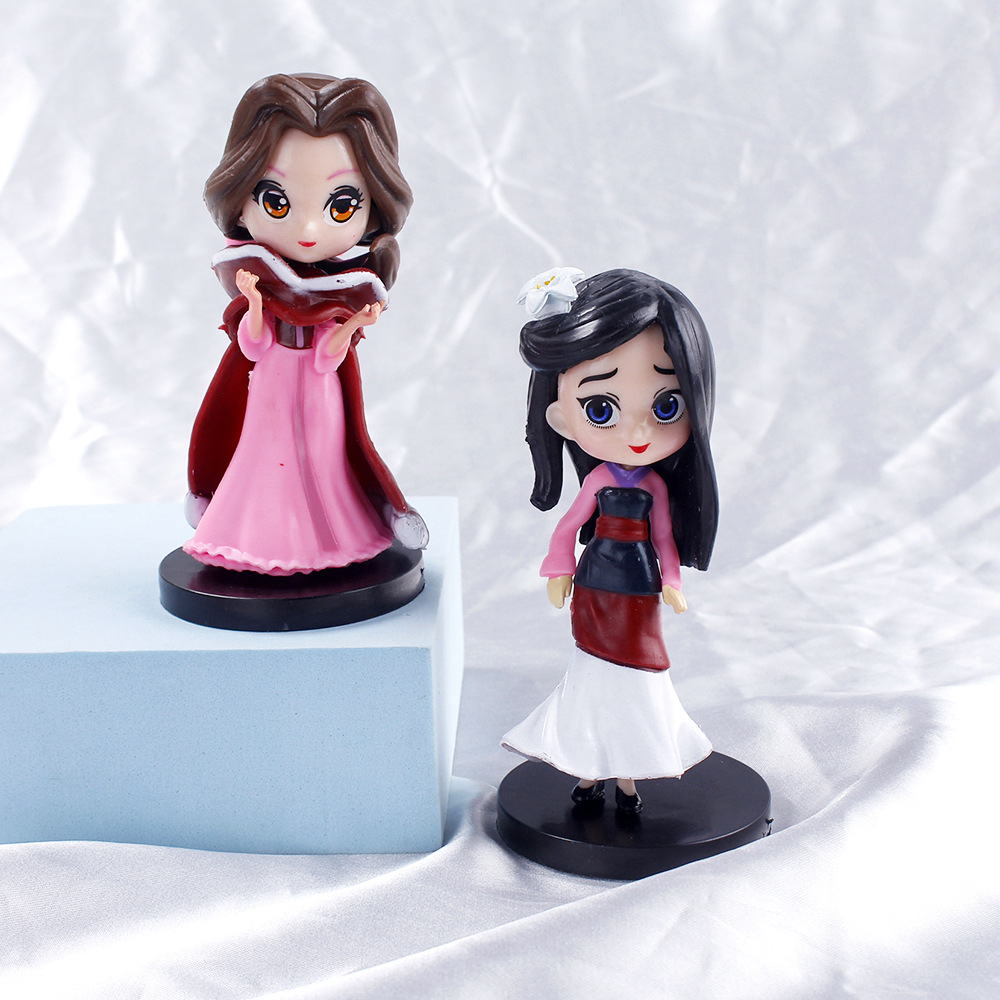 Set 8 Mô Hình Công Chúa Disney 10cm Trang Trí Bánh Kem
