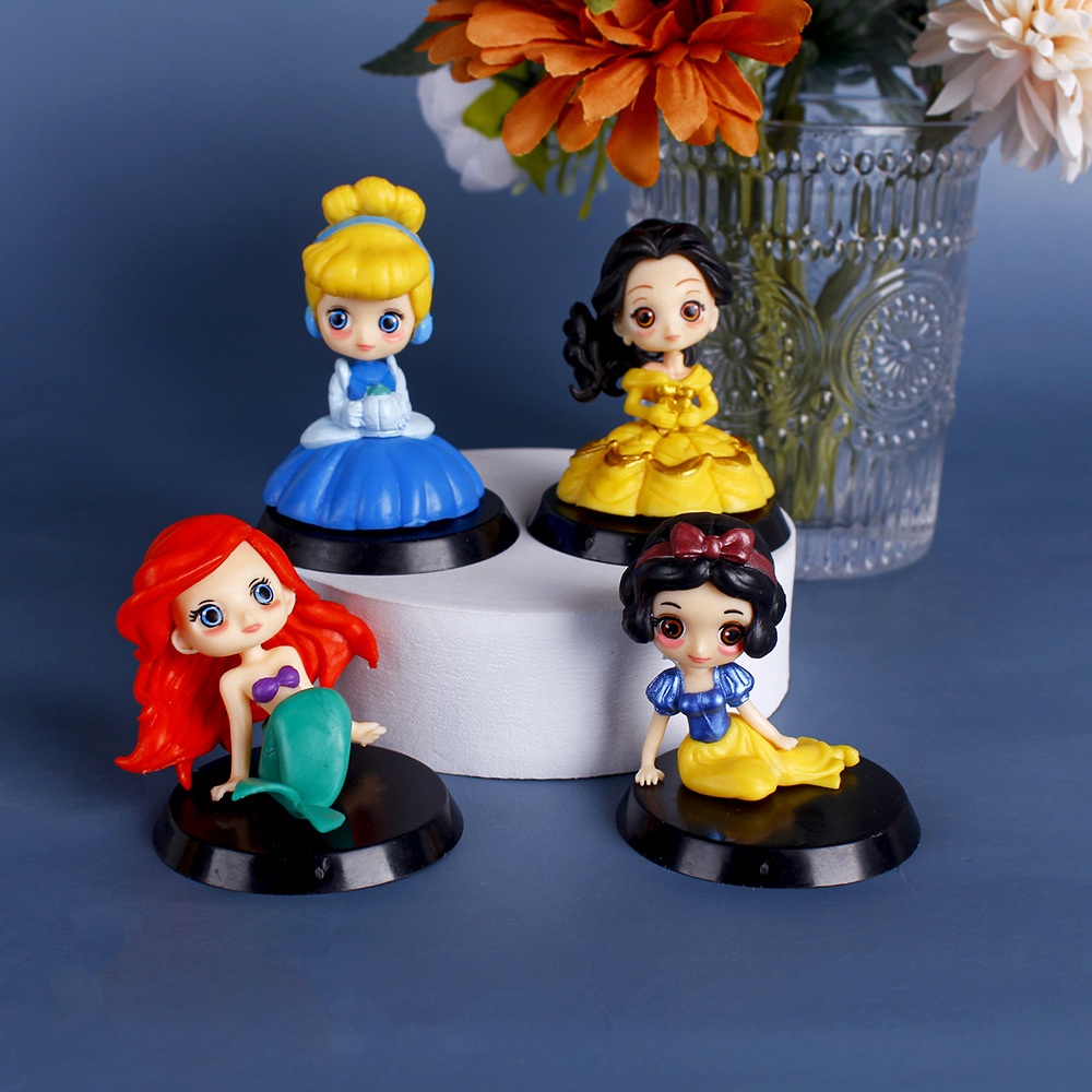 Set 8 Mô Hình Công Chúa Disney 6cm Trang Trí Bánh Kem