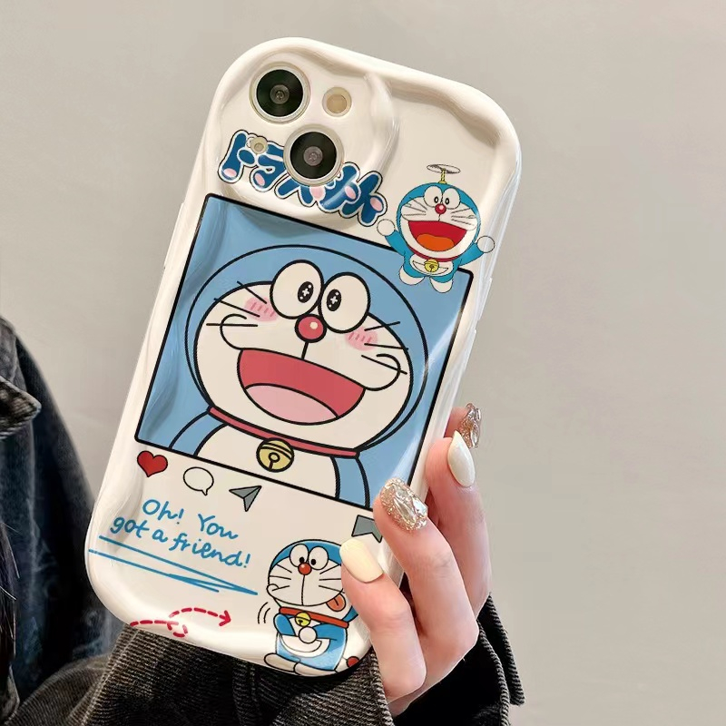 Ốp Điện Thoại Silicon Chống Va Đập In Hình Doraemon Cho iPhone 11Promax 12 6splus 7 8 13mini 14pro x xr xsmax se 8plis