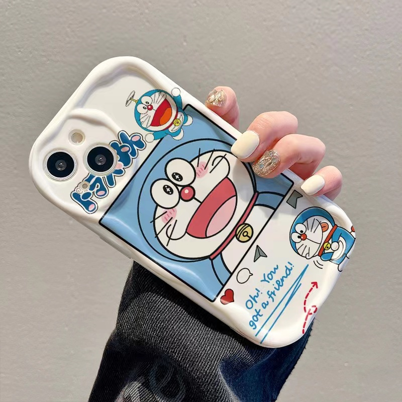 Ốp Điện Thoại Silicon Chống Va Đập In Hình Doraemon Cho iPhone 11Promax 12 6splus 7 8 13mini 14pro x xr xsmax se 8plis