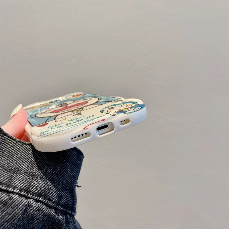 Ốp Điện Thoại Silicon Chống Va Đập In Hình Doraemon Cho iPhone 11Promax 12 6splus 7 8 13mini 14pro x xr xsmax se 8plis