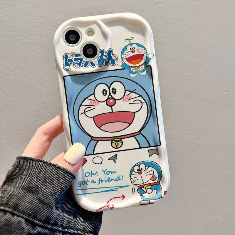 Ốp Điện Thoại Silicon Chống Va Đập In Hình Doraemon Cho iPhone 11Promax 12 6splus 7 8 13mini 14pro x xr xsmax se 8plis