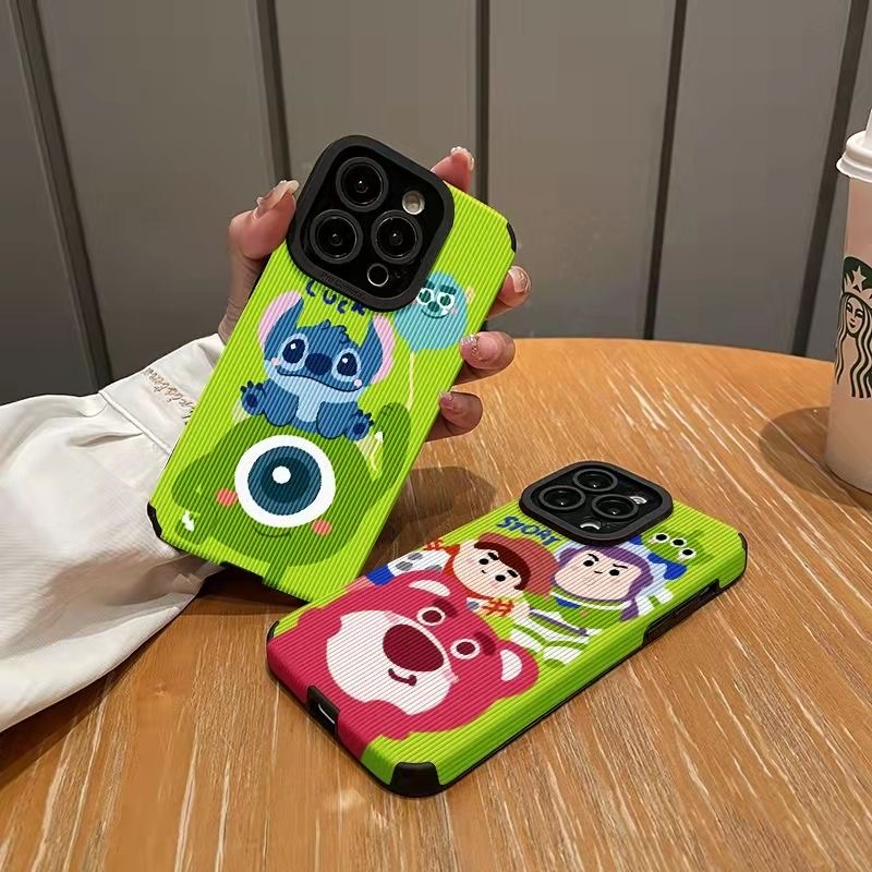 Ốp Điện Thoại Silicon Họa Tiết Trái Dâu / Chú Gấu Dễ Thương Cho iPhone 11Pro 12 13 14 Promax 6s 7 8Plus se x xr xsmax 6P