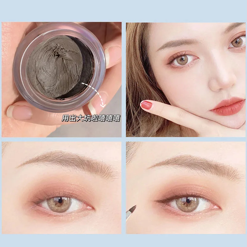 Kem Kẻ Mắt NOVO Màu Đen / Nâu Kháng Nước Lâu Trôi Kèm Cọ NO.5835