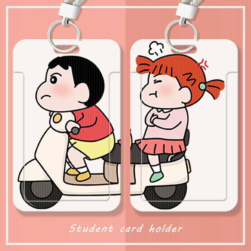 Ví Đựng Thẻ ID Hình Cậu Bé Bút Chì Shin-Chan Dễ Thương Vui Nhộn Bảo Vệ Truy Cập Cho Học Sinh / Truy Cập