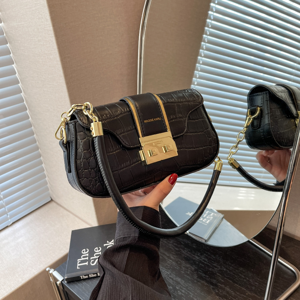 IELGY Túi Đeo Chéo Hình Vuông Nhỏ Màu Trơn Phong Cách Nước Ngoài Tinh Tế Dễ Phối Đồ Cho Nữ