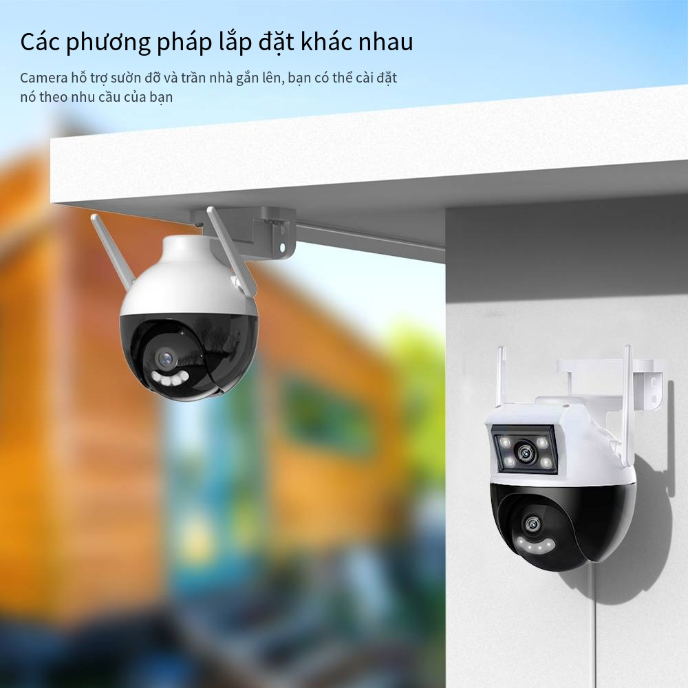 Camera Giám Sát An Ninh Không Dây WiFi HD 8MP Tầm Nhìn Ban Đêm Chống Nước IP CCTV Gọi Điện Thoại Di Động Ngoài Trời