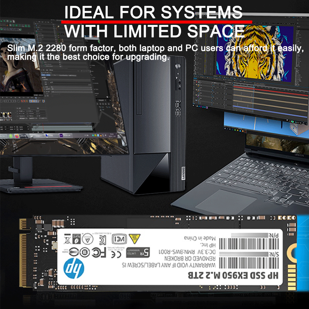 Hewlett-Packard Ổ Đĩa Cứng Bên Trong Hp M2 SSD 512GB 256GB PCIe 3.0X4 NVMe