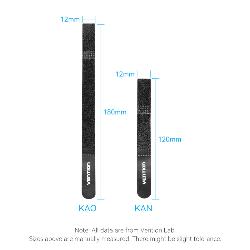 VENTION Dây Cáp USB Tự Dính Bằng Nilon Có Móc Dán 120-180Mm
