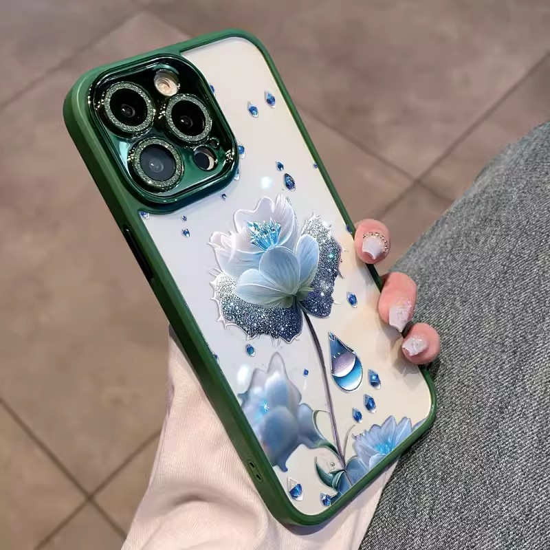 Ốp Điện Thoại Cứng Họa Tiết Hoa Tím Cho iPhone 14Promax / 13Promax / 12Promax / 11 Promax / 14 Plus / 14 / 13 / 12 / 11