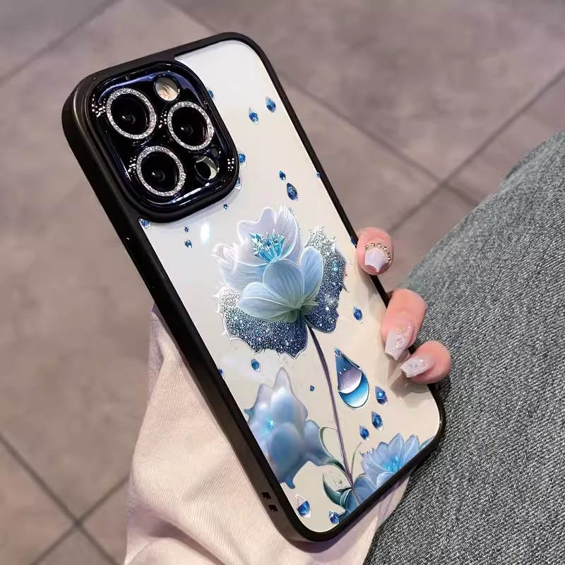 Ốp Điện Thoại Cứng Họa Tiết Hoa Tím Cho iPhone 14Promax / 13Promax / 12Promax / 11 Promax / 14 Plus / 14 / 13 / 12 / 11