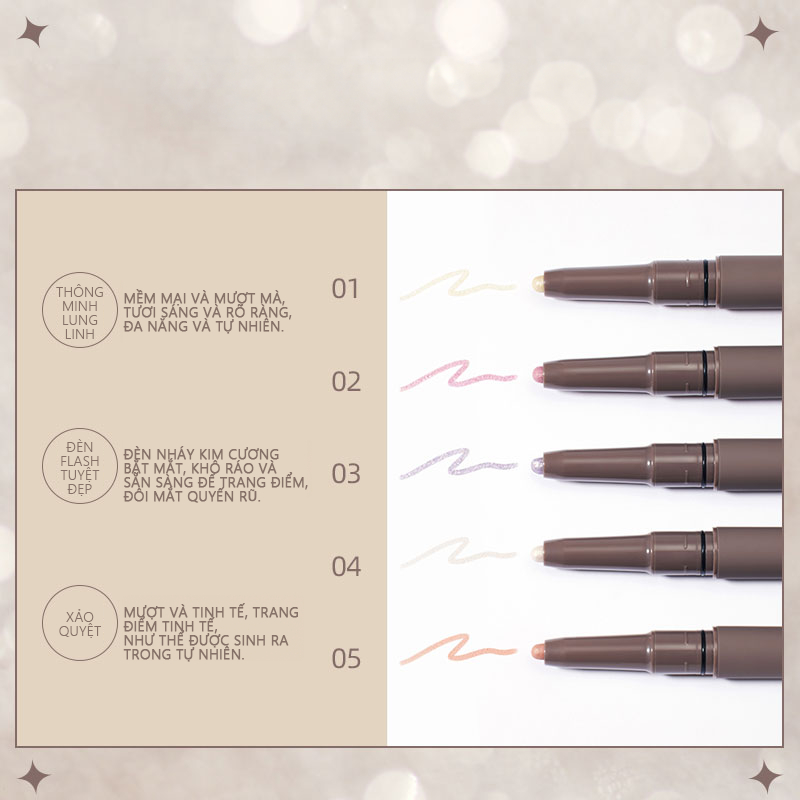 INTO YOU Bút Kẻ Mắt Trang Điểm Mắt Ánh Nhũ Lấp Lánh Lâu Trôi