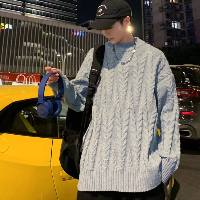 Áo Sweater Tay Dài Dáng Rộng Màu Trơn Phong Cách Mùa Đông Cho Nam Hàn Quốc Sọc Áo Dài Tay Áo Phông Nam Bigsize Áo Len From Rộng ÁO Len Đen Unisex Cổ Lọ Tay Dài