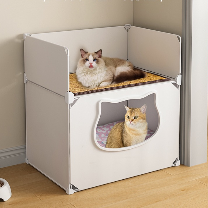 Elsabell. Nhà mèo bán kín Có thể tháo rời có giặt được Giường hang nhỏ cho bốn mùa
