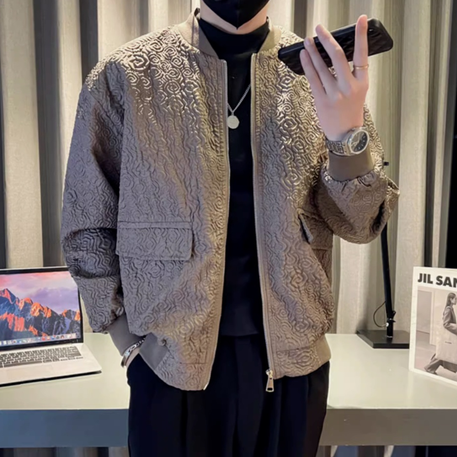 Áo khoác nam bóng chày dáng rộng thời trang xuân thu cho nam cảm giác thiết kế chất lượng cao áo khoát bomber nam  không đều áo khoác gió unisex cặp đôi cùng kiểu áo khoát nam đen