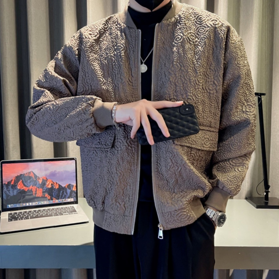 Áo khoác nam bóng chày dáng rộng thời trang xuân thu cho nam cảm giác thiết kế chất lượng cao áo khoát bomber nam  không đều áo khoác gió unisex cặp đôi cùng kiểu áo khoát nam đen