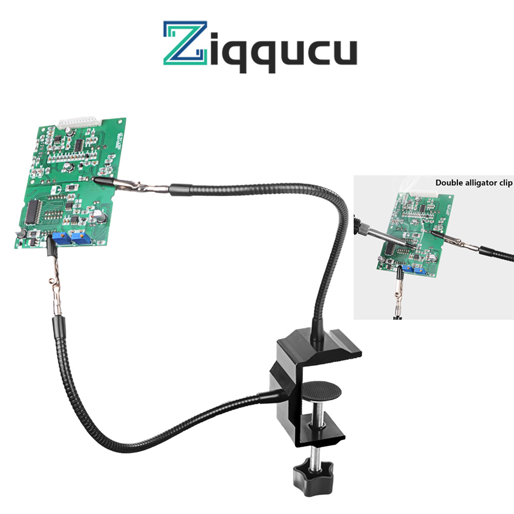 Giá đỡ hàn ZIQQUCU 2 cánh tay kèm kẹp có thể điều chỉnh dùng để sửa chữa Pcb