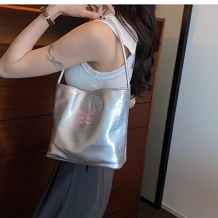 NEARAY túi đeo vai PU Màu Trơn Hàn Quốc thời trang cho nữ 2023 NEW L91T4CH