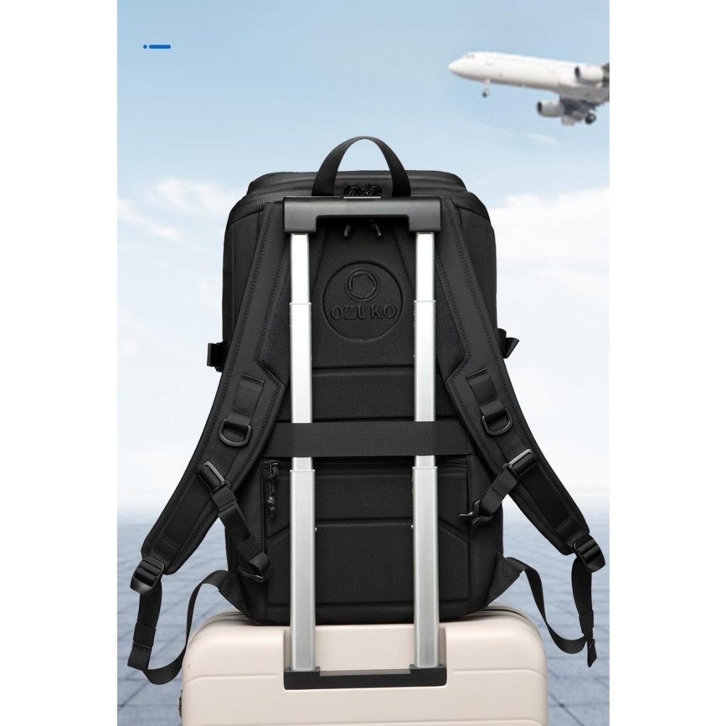 OZUKO Balo Đựng Laptop 15.6 Inch Chống Nước Sức Chứa Lớn Thời Trang Cho Nam