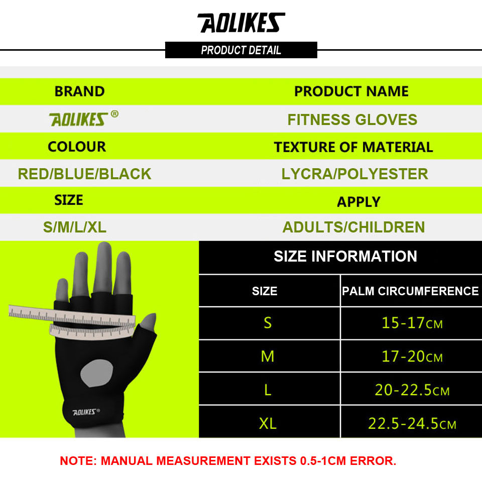 Aolikes Găng Tay Tập Thể Thao Thoáng Khí Chất Lượng Cao Cho Nữ