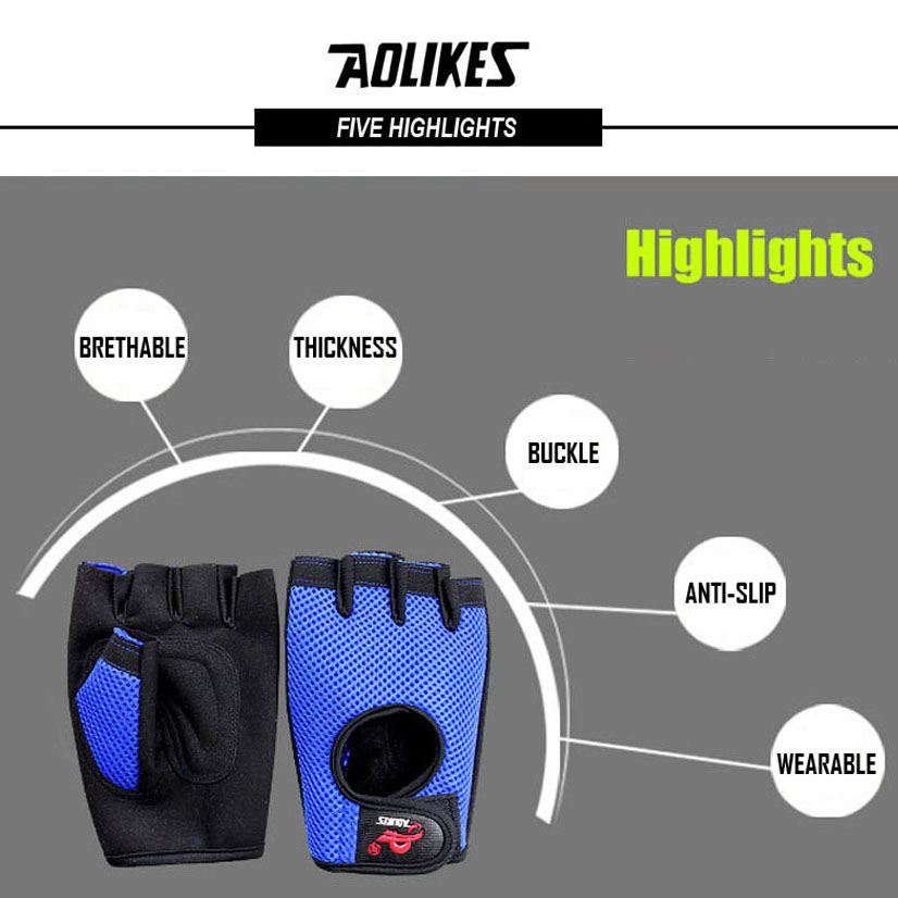 Aolikes Găng Tay Tập Thể Thao Thoáng Khí Chất Lượng Cao Cho Nữ