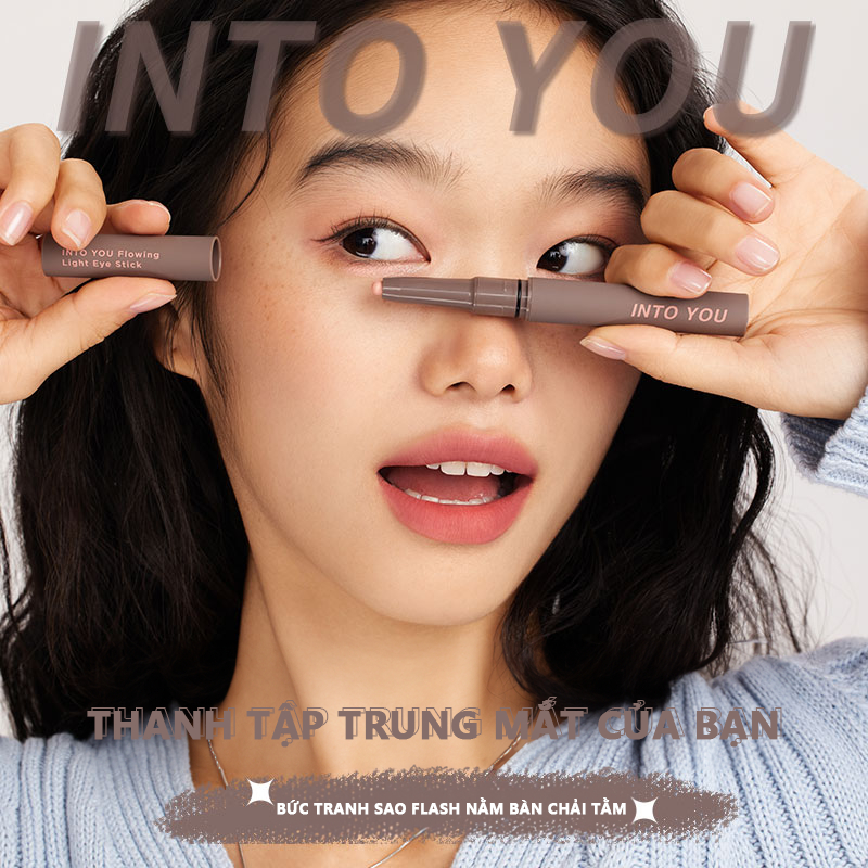 INTO YOU Bút Kẻ Mắt Trang Điểm Mắt Ánh Nhũ Lấp Lánh Lâu Trôi