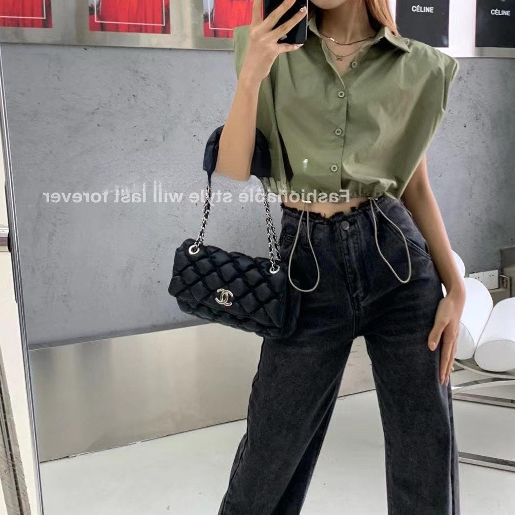 Áo Sơ Mi Không Tay Cổ Polo Dáng Rộng Thiết Kế Dây Rút Đơn Giản Thời Trang Mùa Hè Hàng Mới 2023 Dành Cho Bạn